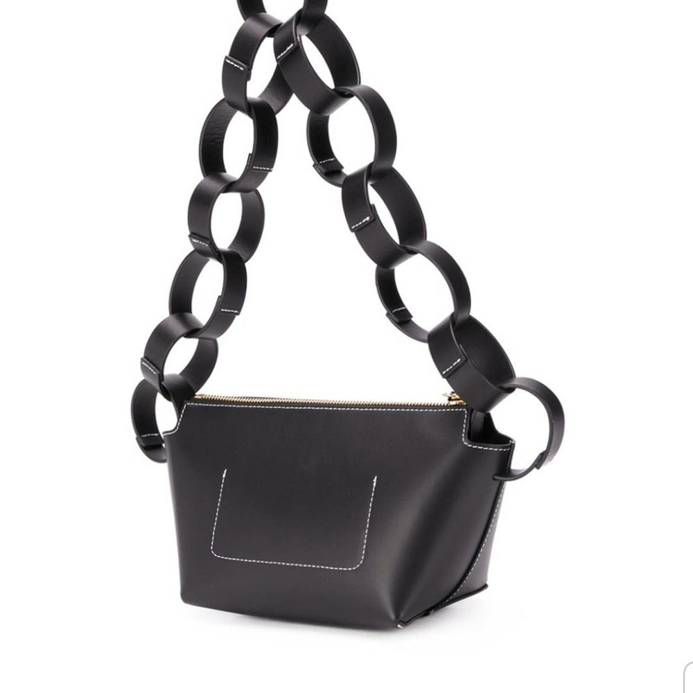 Frenzlauer Bowl Black Leather Shoulder Bag - Picture 8 of 10